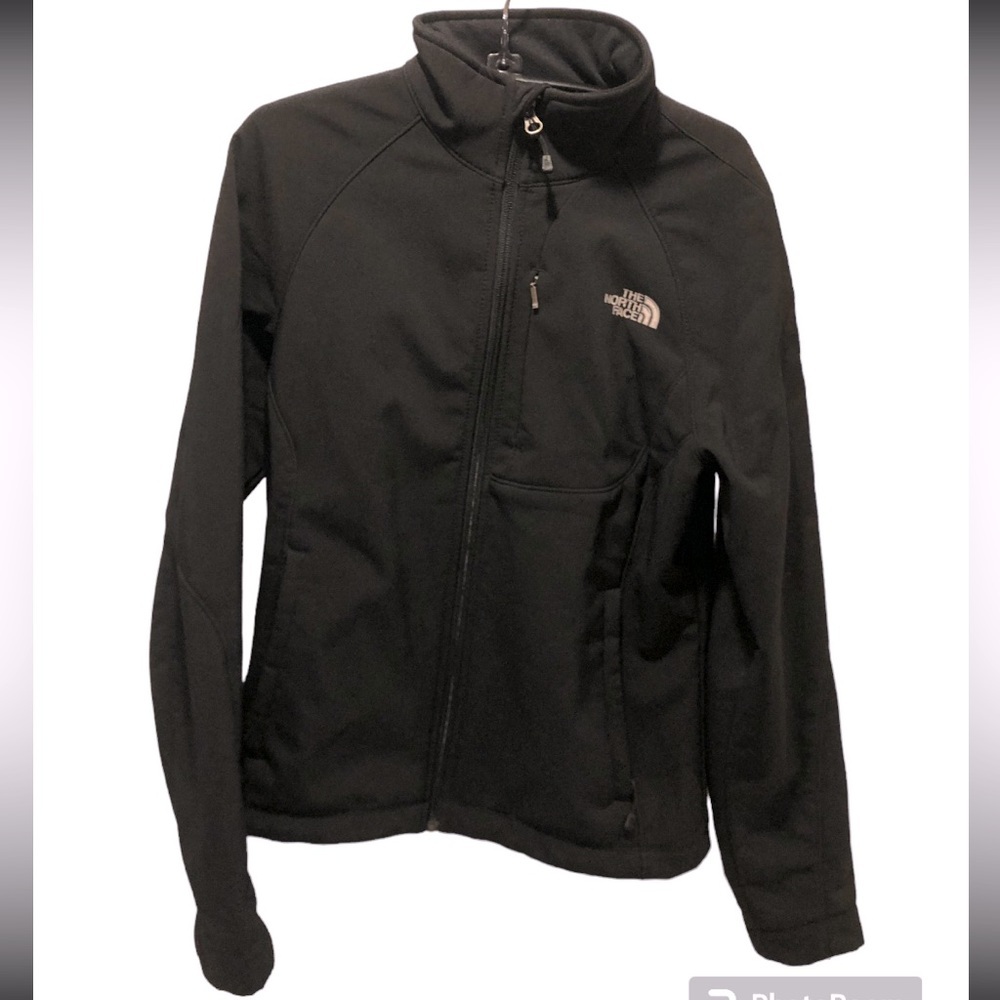 North Face Apex Women's Black soft shell jacket windproof fleece-lined Medium
